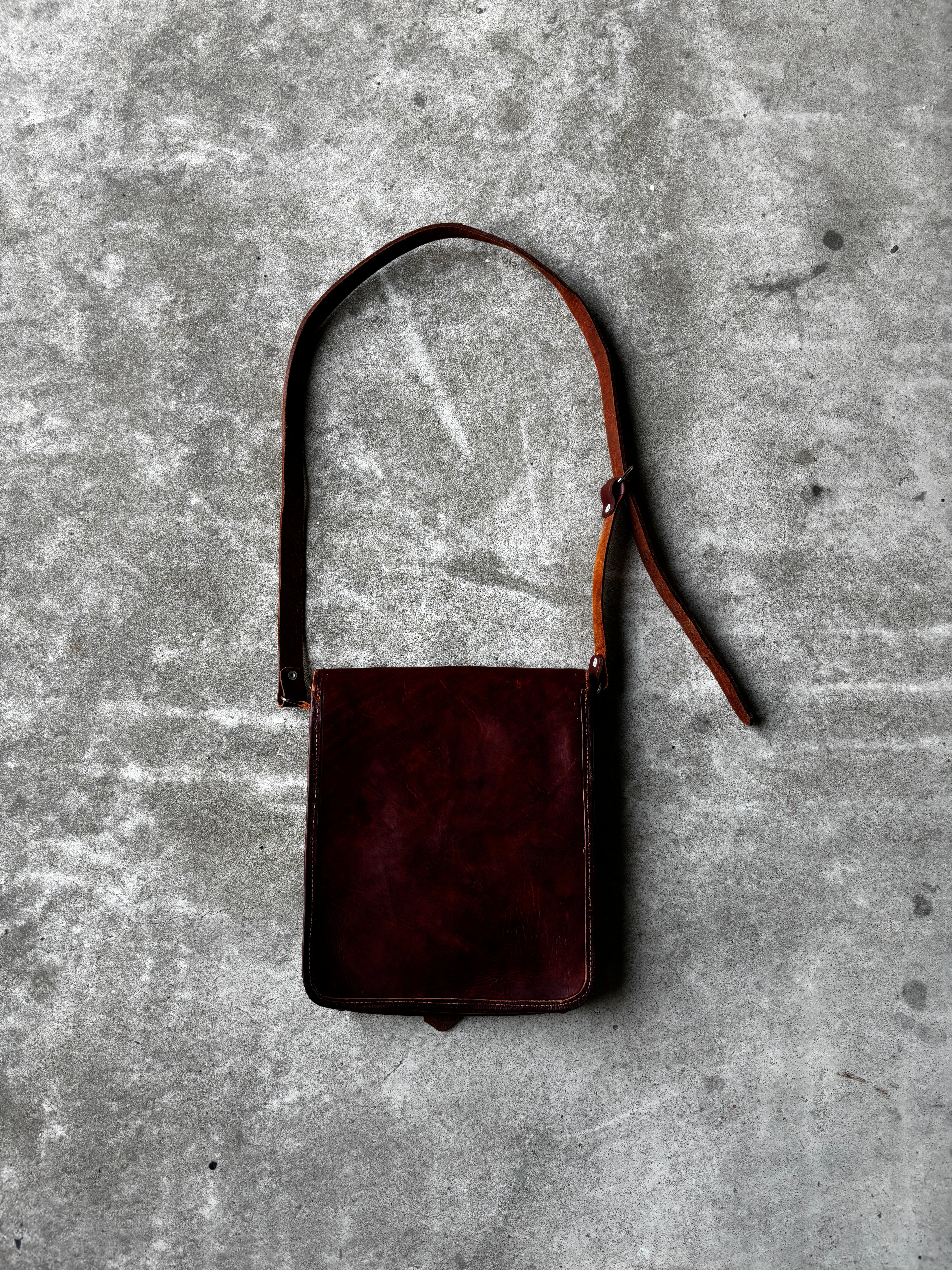 Brown Leather Bag Buckle Closure