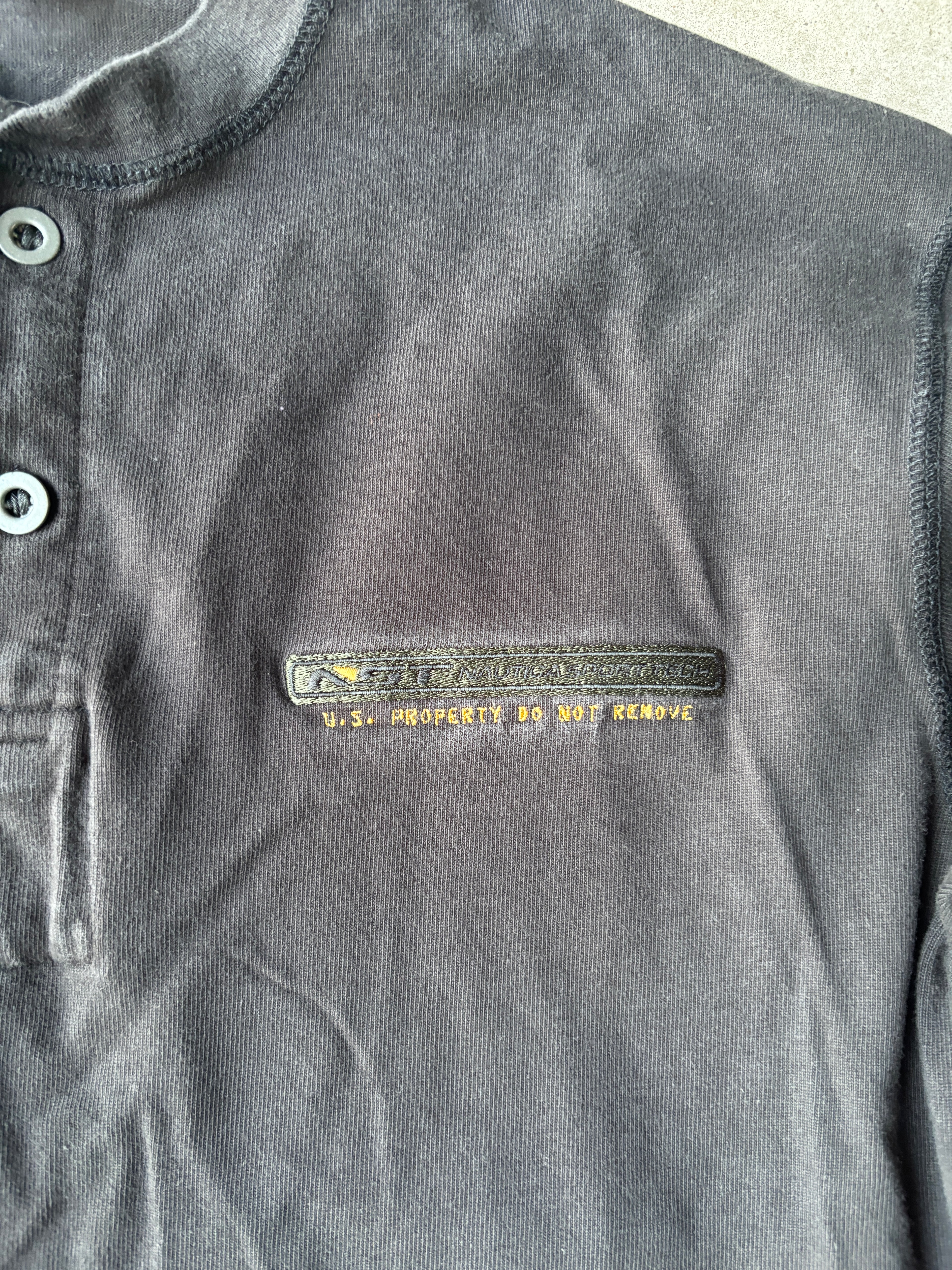 Long Sleeve Black Henley
