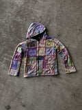 Boho Multi-Colored Patchwork Zip Up